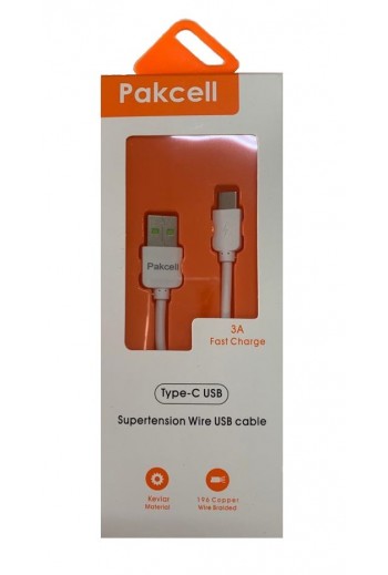 Cable usb a Tipo C  Pakcell 3A
